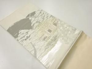 プラチナ二重箔京名所平等院織出し名古屋帯